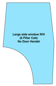 Large side window R/H (6 Pillar Cab)