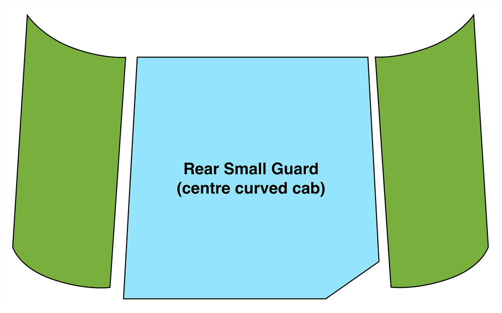 Rear Small Guard (centre curved cab)
