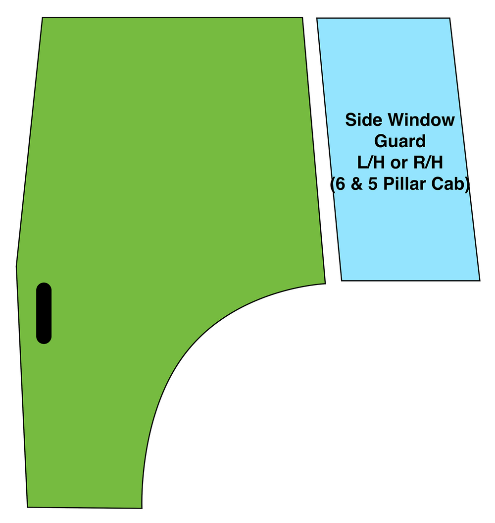 Side Window Guard L/H or R/H (6 & 5 Pillar Cab)